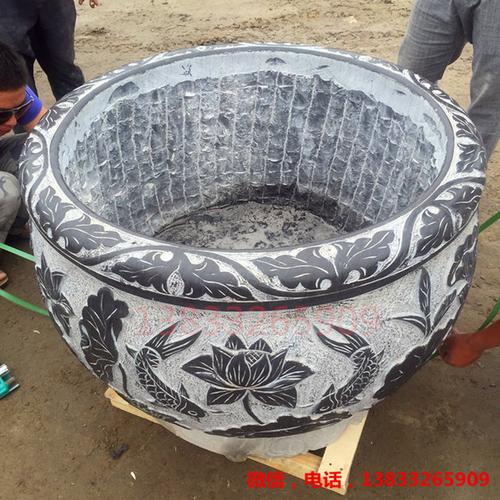 古韻匠心，活水游魚 正品仿古石雕荷花魚缸，點亮庭院與室內的東方雅境